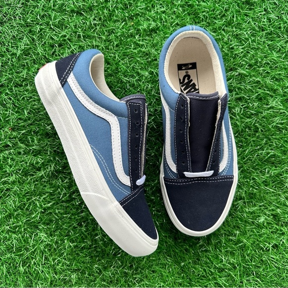 Vans Old Skool Vlt Lx Suede Canvas Navy / Stv Navy - Picture 6 of 8
